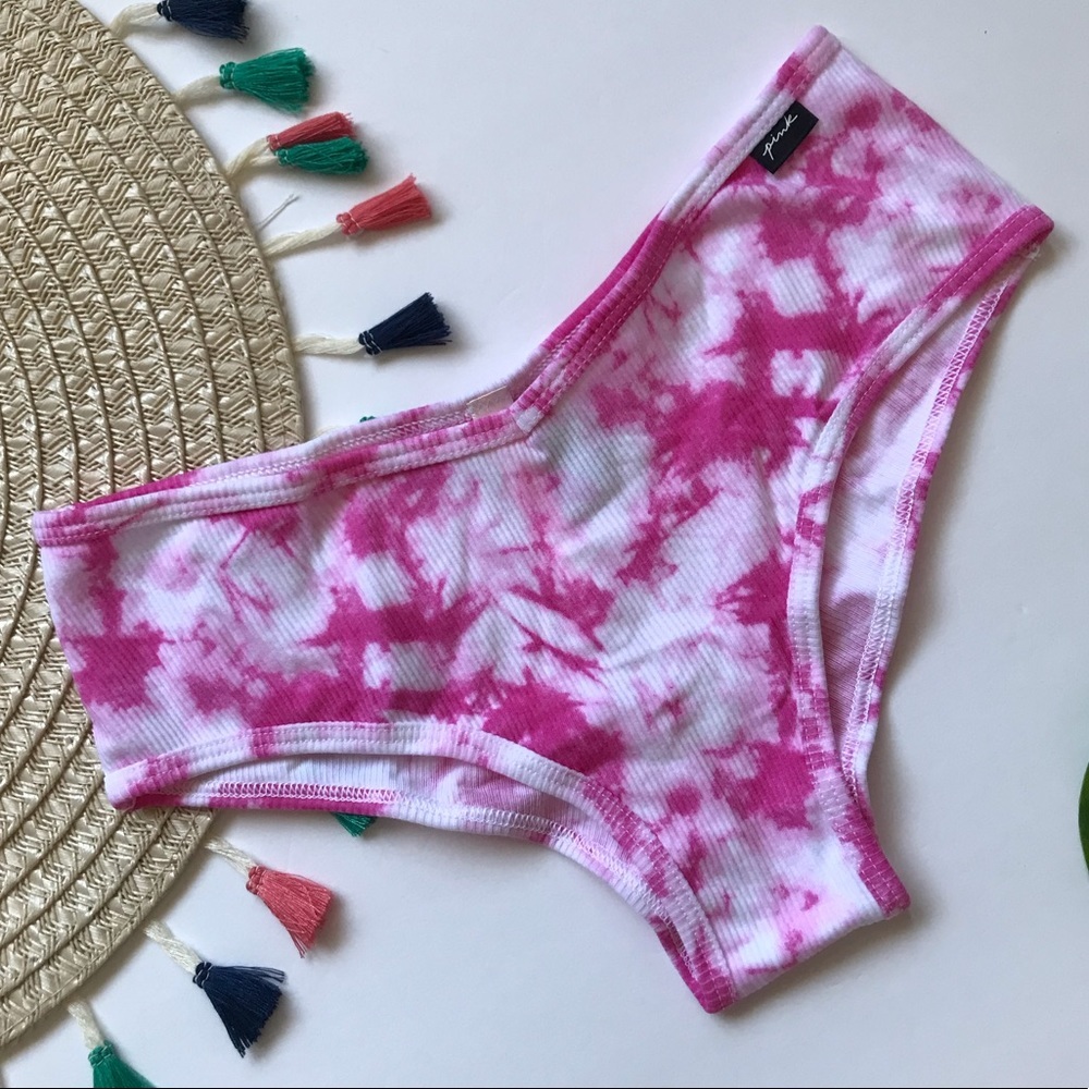 Victoria’s Secret PINK Cotton Cheekster Panty Neon Bubble Tie Dye NEW